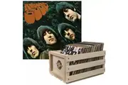 Crosley Record Crate and The Beatles Rubber Soul Double Vinyl Bundle