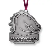 Brisbane Broncos NRL Metal Christmas Tree Ornament Decoration