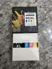 4 Pack Ink Cartridges Replacement for HP 902XL Ink Cartridges Combo