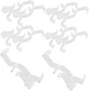 Amosfun 10pcs Clear Plastic Valance Clips for Blinds Replacement Parts for Horizontal Vertical Blinds Durable and Fit Stable Support for Clean Look