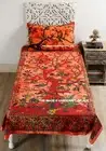 Tree Of Life Print Tapestry Cotton Bed Sheet With Pillow Twin Size Bedspread Set