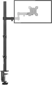 Bracwiser Single Fully Adjustable Standing Height Monitor Arm Stand Mount 800mm Tall for Monitor Computer Screen 13 15 17 19 20 22 23 24 26 27 30 32 inch VESA 75 100 (MD7821)