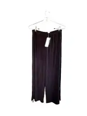 Chicos Travelers Button Up CP Black Slinky Knit Pants Womens Size 12/14