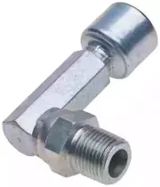 8G-8MPX90L MegaCrimp Coupling Male Pipe Swivel - 90 Long Block NPTF