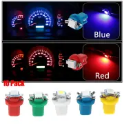10 Pack LED Car Indicator Lights T5 B8.5d Width Light 5050SMD 1 LED Instrument Light Instrument Panel Light Bulbs