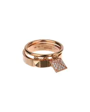 Herms 18K Rose Gold 0.15 ct. tw. Diamond Clou d'H Ring (Authentic Pre-Loved)