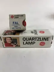 Vintage GE Quartzline lamp bulb FAL 120 Volts 420 Watts