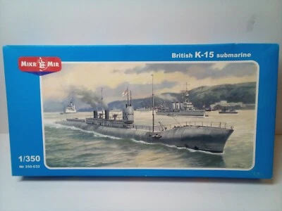MikroMir 1/350 British K-15 Submarine - brand new with photo-etched details