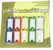 10 color coded key tags