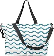 [Xvilmaun] Waterproof Beach Shopping Bag, Beach Shopping Bag, Extra Large Pool Bag, Large Shower Bag, Waterproof Beach Bag with Zip, Foldable Bag for Gym, Beach