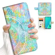 ( For Oppo Reno Z ) Flip Wallet Case Cover PB24087 Mandala