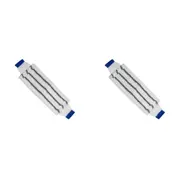 2x SYR Microfibre Flat Floor/Surface Cleaning Mop Head Home/Office Cleaner Blue