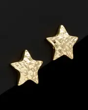 14K Italian Gold Star Studs
