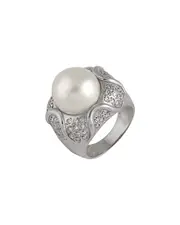 Masako Pearls 14K 0.76 ct. tw. Diamond & 11-12mm South Sea Pearl Ring