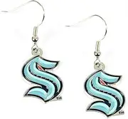 Aminco NHL Seattle Kraken NHL Seattle Kraken Logo Dangler Earrings, Team Color, One Size