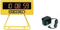 在飛比找樂天市場購物網優惠-Seiko【日本代購】精工 鬧鐘 黃色數碼迷你時鐘 附AC適