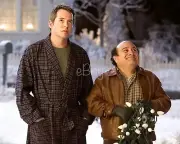 8x10 photo of legendary actors Matthew Broderick and Danny DeVito.