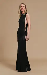 [Christopher Esber] Infinity Cutaway Satin Trimmed Dress