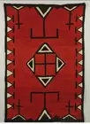 5x8 ft Red Handwoven wool Navajo Rug Native American Style Throw Blanket Rug