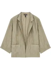 Eileen Fisher Cloqué Jacket - Beige - M (UK 14-16 / L) M (UK 14-16 / L)