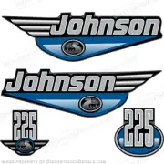 Fits Johnson 225hp Decals - Light Blue
