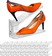 Yashong Shoe Slots Organizer, 20PCS Adjustable Double Layer Stack Shoe Rack, 50% Space-Saving Storage Rack Holder, Transparent