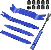 Auto Trim Removal Tool Kit,Wetado 15 Pcs Car Panel Door Window Tools Kit,Auto Clip Fastener Remover Pry Tool Set Blue, (TZA-15-0002)
