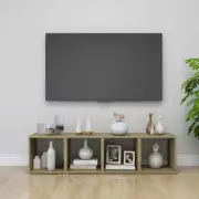 4pcs Wooden Storage Shelf Display Bookshelf Wall TV Cabinet Side Bookcase Rack