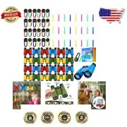 Kid-Friendly 24x Magnification Binoculars & Compass Set for Exploring Nature