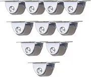 Castor Wheels Castor Wheels 10 Pack 1-Inch Small Casters Wheels, Single Wheel Rigid Non-Swivel Top Plate Fixed Caster,Track Oriented Furniture Bookcase Small Bed Drawer Pulley(0.6inch2)