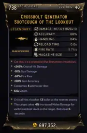PC Xbox PS | Tiny Tina's Wonderlands | Modded Crossbolt Generator | 1 Bil dmg!