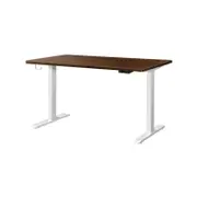 Oikiture Electric Standing Desk Dual Motor 140cm Walnut Tabletop