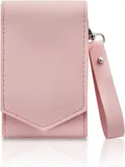 Makeup Lipstick Case, Pu Leather Lipstick Pouch With Mirror, Wristlet Lipstick