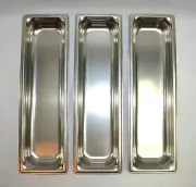 Lot of 3 VOLLRATH Super Pan 3 * Anti-Jam S/S Steam Table/Hotel Pan - Made in USA