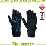 【Mountneer 山林 抗UV印花觸控手套《天藍》】11G03-78/抗UV/觸控手套/手套/防曬手套/機車族