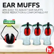 [4PK] Garden Greens Ear Muffs, Adjustable, Large Ear Cup Openings For Optimum