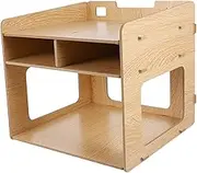 COHEALI Storage Container Desktop Storage Rack Printer Shelf Wooden Material Easy to Use for Home Office