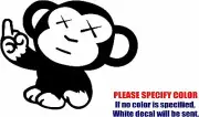 NAUGHTY MONKEY Decal Sticker JDM Funny Vinyl Car Window Bumper Truck Laptop 10"