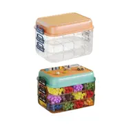 Storage Box 3 Layer Stackable Building Blocks Organizer Kids Toys Container