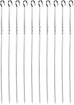 Stainless Steel BBQ Skewers High Quality Reusable Flat Grilling Tools for Outdoor Parties and Family Dinners 10Pcs Set Durable and Strong