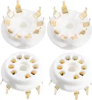 4Pcs Pin Electronic Plated Tube Socket Durable and Base for Tubes Audio Supplies for Enhanced Sound Performance
