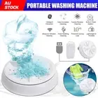 Portable Washing Machine Ultrasonic Mini Washer USB Charging Laundry for Travel