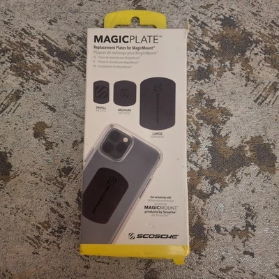 Scosche MagicMount MagicPlate Replacement Plate Kit 3-Pack S/M/L Magnetic Phone