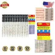 Durable 16-Piece Countersink Drill Bit Set - M2 Steel, Quick Change Hex Shank