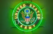 United States Army 24"x24" Neon Sign Light Lamp With Dimmer