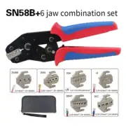 7Pcs Ratchet Crimper Plier Crimping Tool Cable Wire Electrical Terminals Kit Set