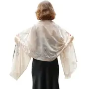 Shawls and Wraps for Evening Dresses Scarfs for Women Pashmina Wedding Beige-3
