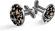 [Generic] Men's Cufflinks, Cheeky Monkey Cuff Links for Men, Classic Cufflinks Black for Suit Shirt Wedding Business Birthday Jewelry Gift
