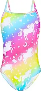 [Snowheart] Girls Swimsuit One Piece Sleeveless Bathing Suits Summer Beach Swimwear for 2-12 Years Old