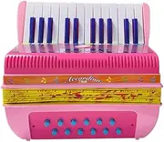 ACAGALA Mini 24-key 12-bass Accordion ABS Material with Buckle Musical Instrument for Beginners Lightweight Button Accordion Hand-eye Coordination Stage Performance